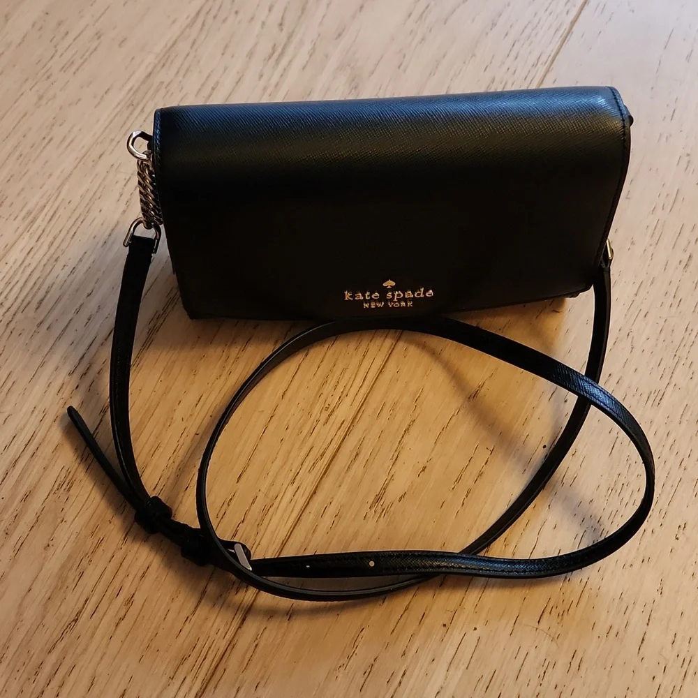 Kate Spade Staci Small Flap Crossbody Black